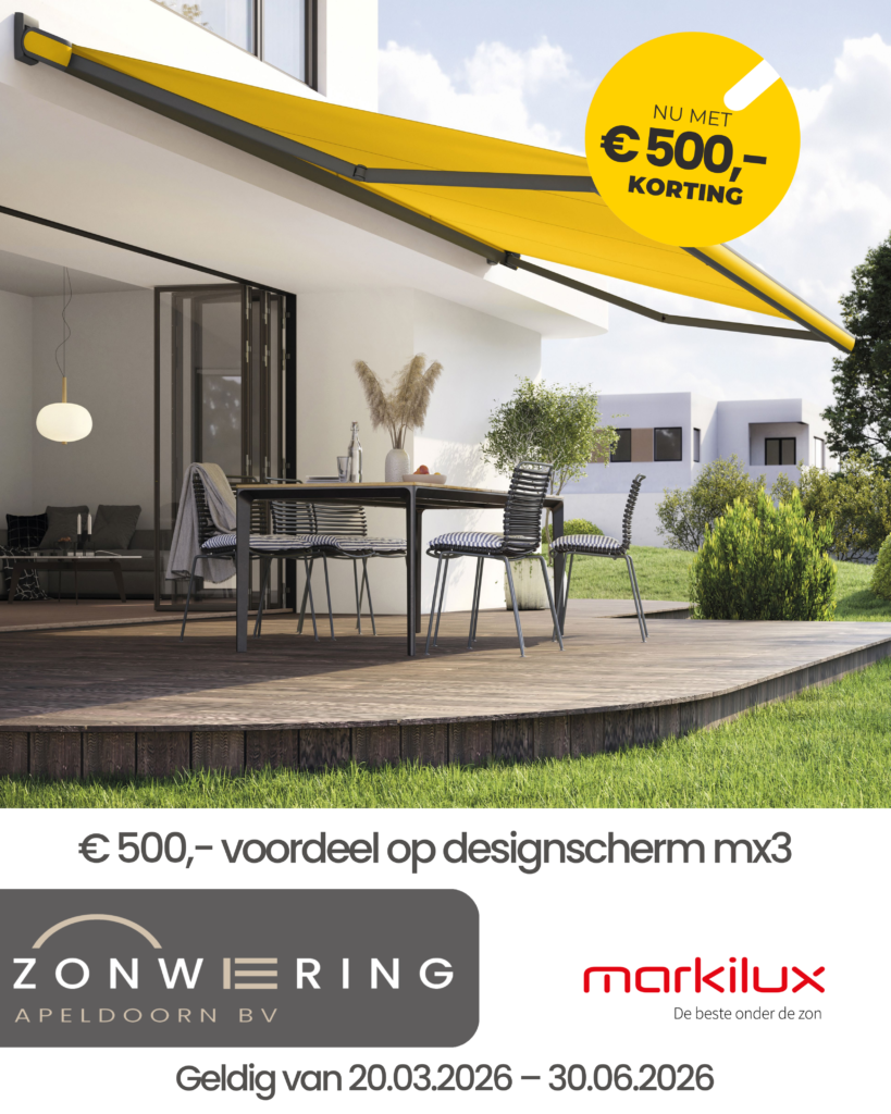 500,- korting markilux
